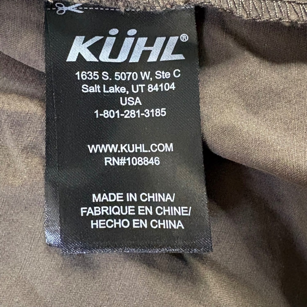 Kuhl Mens Hooded Field Jacket Brown Waxed Cotton Blend Utility Workwear Coat L - Picture 3 of 16